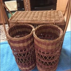 Wine, cheese & fruit basket